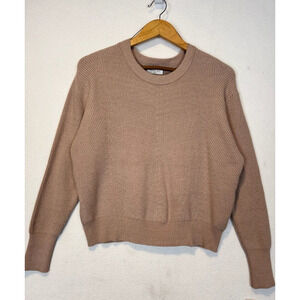Sophie Rue Sweater Size Medium Oversize Knit Ribbed New Beige